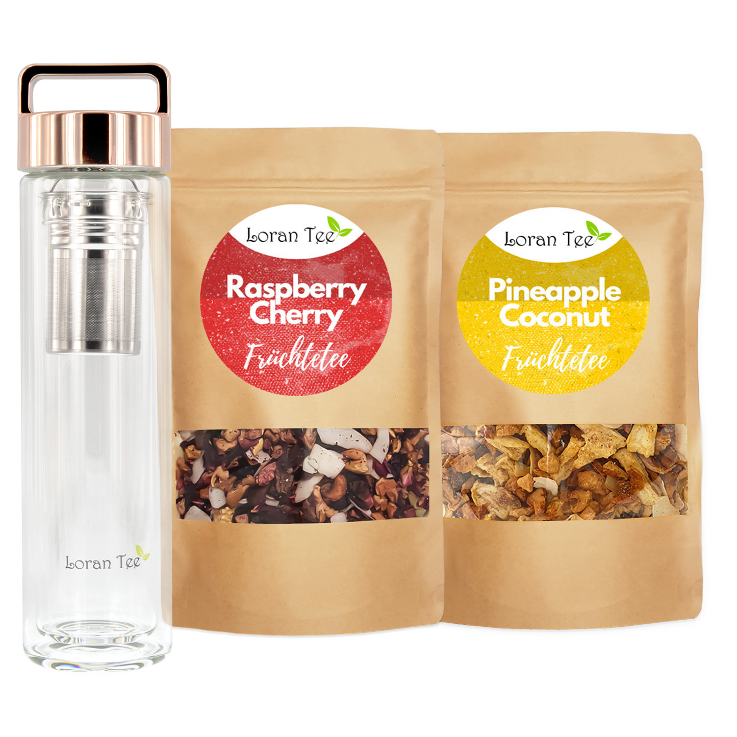 Kokos-Ananas, Kirsche Himbeere Set