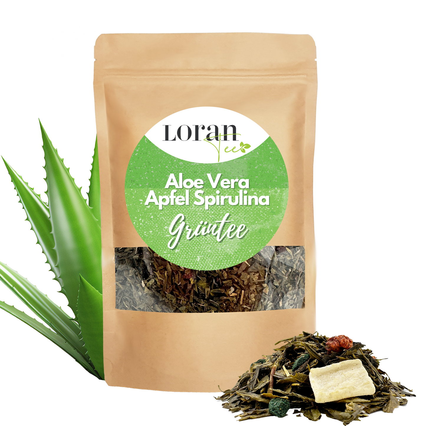 Grüntee Aloe Vera-Apfel-Spirulina