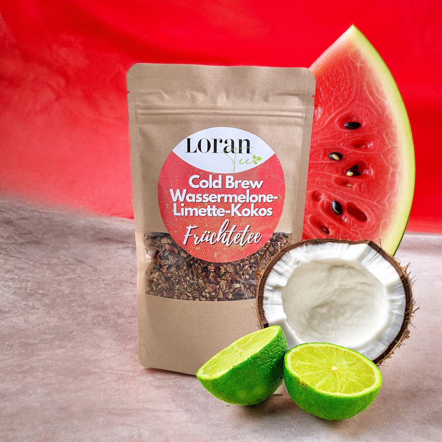 Cold Brew Früchtetee Wassermelone-Limette-Kokos