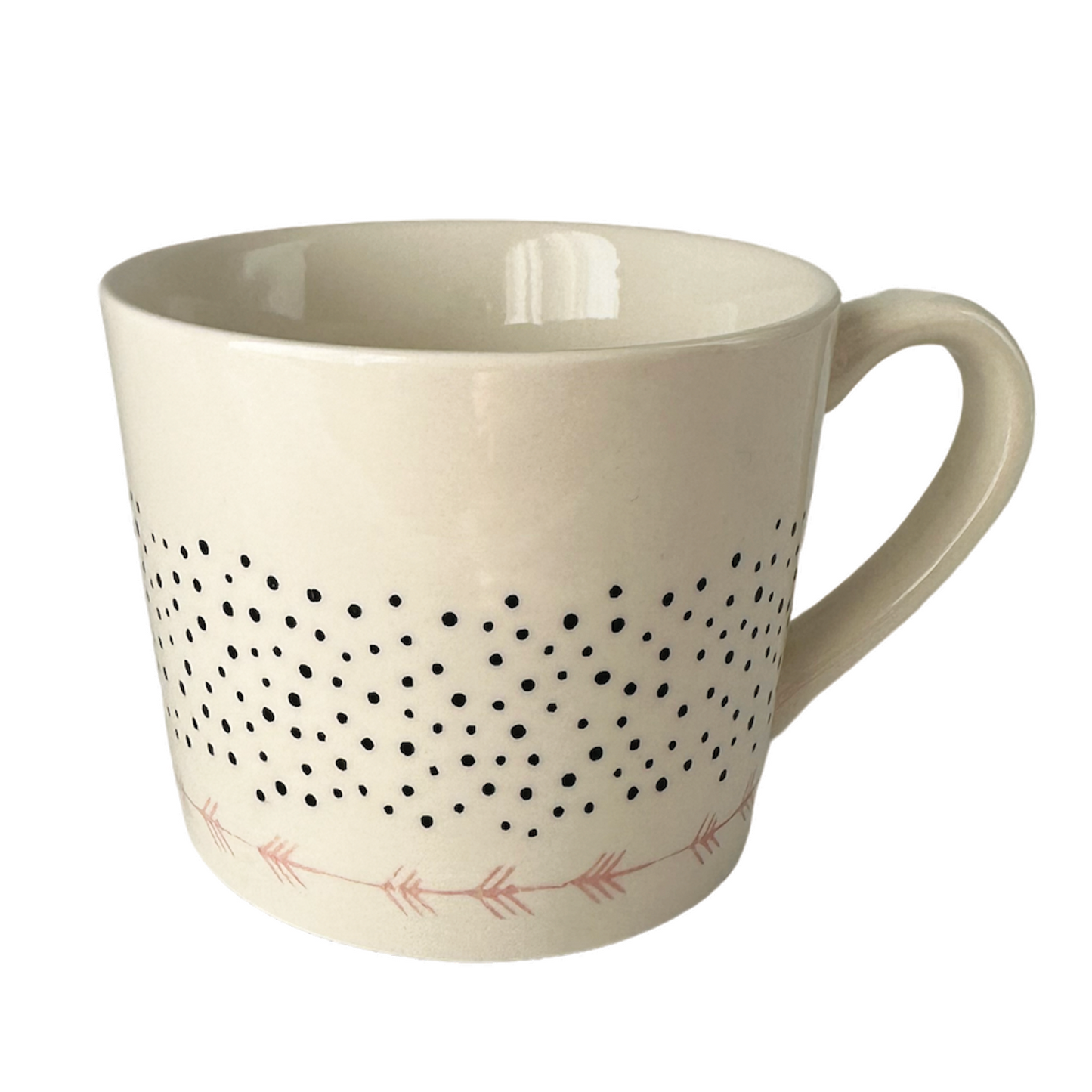 Teetasse gepunktet pastelrosa Tee