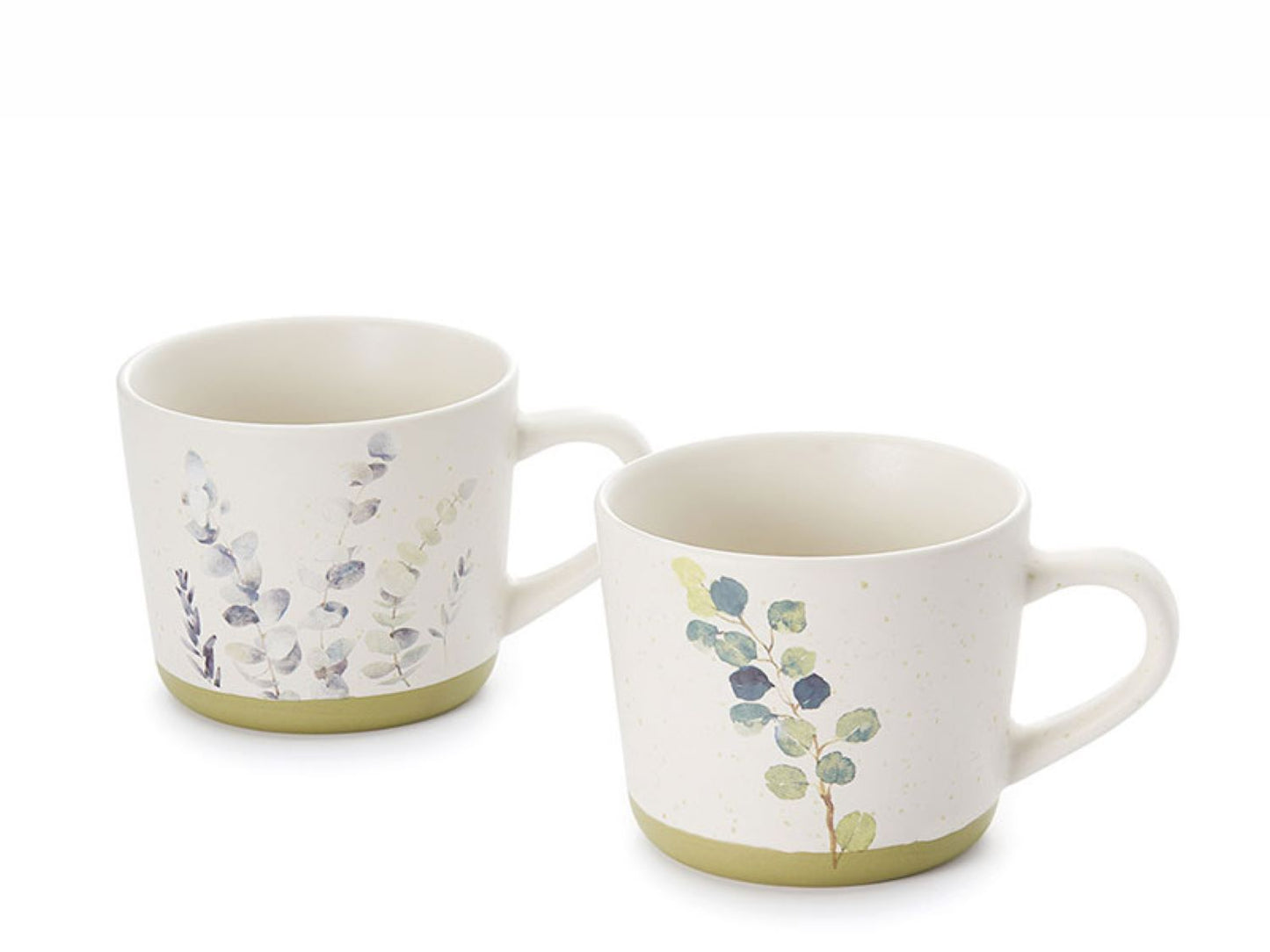 Tee Tasse creme-grün "Eukalyptus" 0,35l