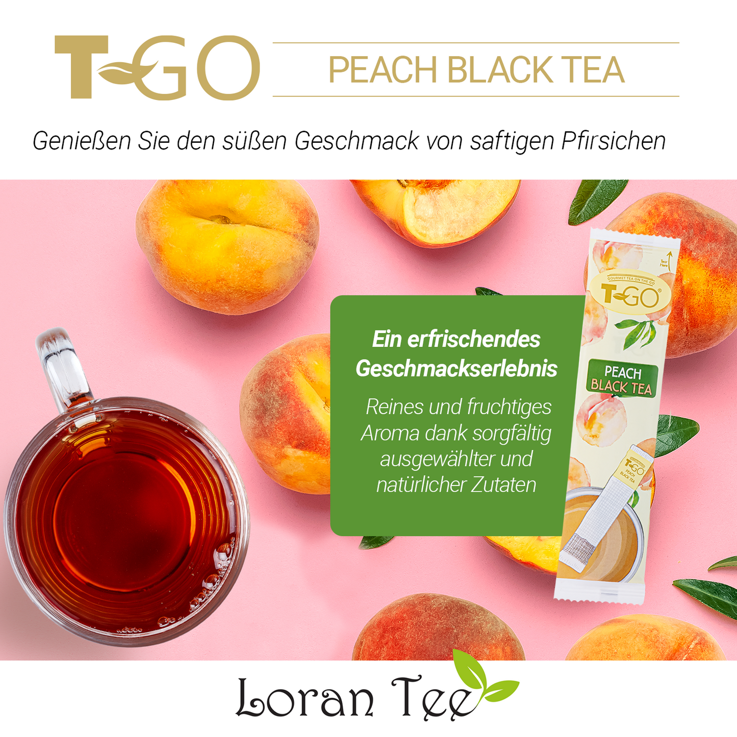 Schwarzer Tee mit Pfirsich