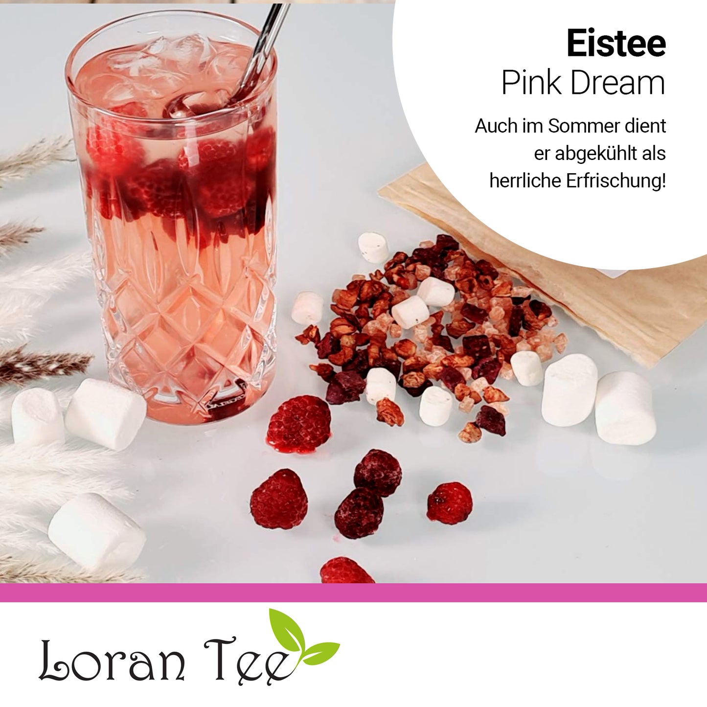 marshmallow tee Früchtetee Pink Dream Zuckerwatte-Himbeere