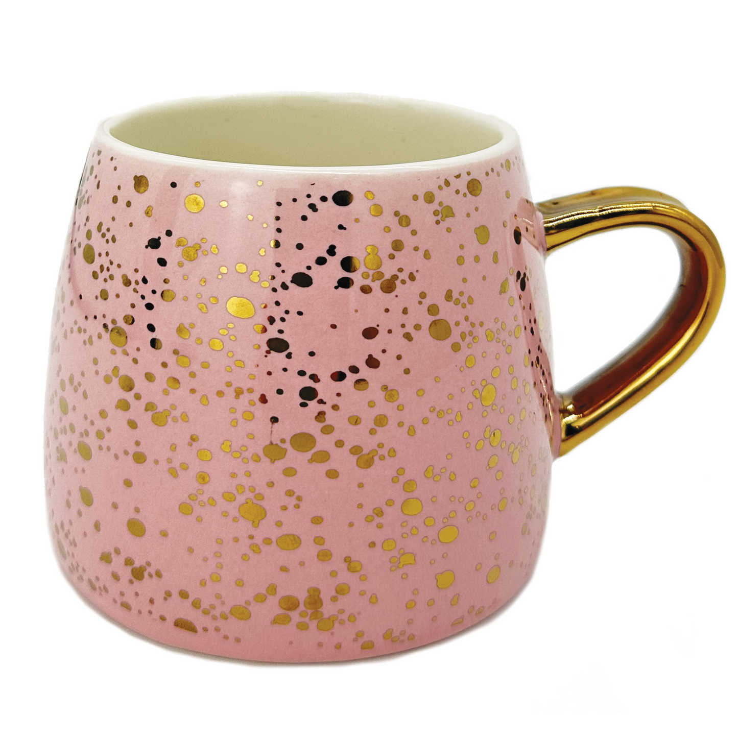 Tee Tasse Rosa mit Goldauflage 0,3L