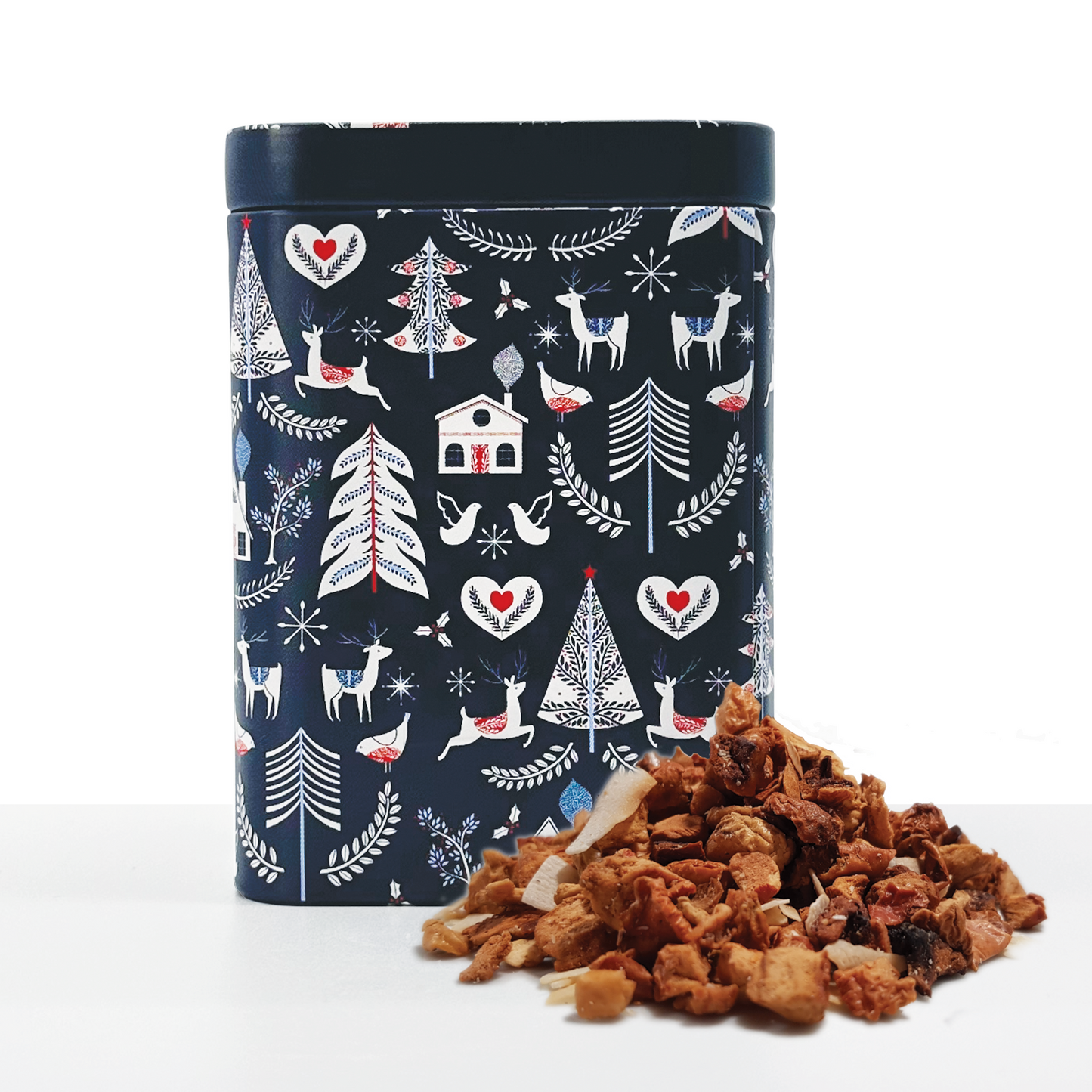 Früchtetee Kokos-Ananas in Weihnachtsdose