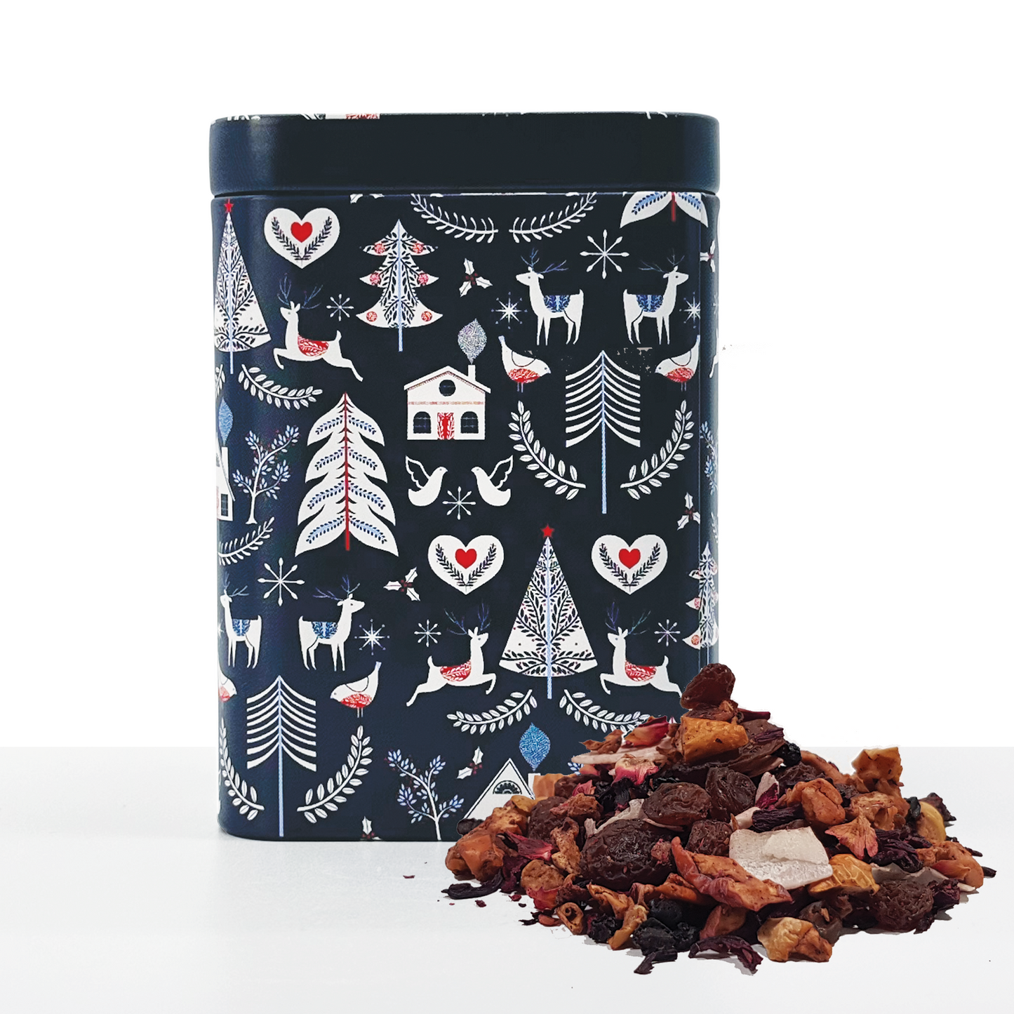 Früchtetee Himbeere Kirsche in Weihnachtsdose