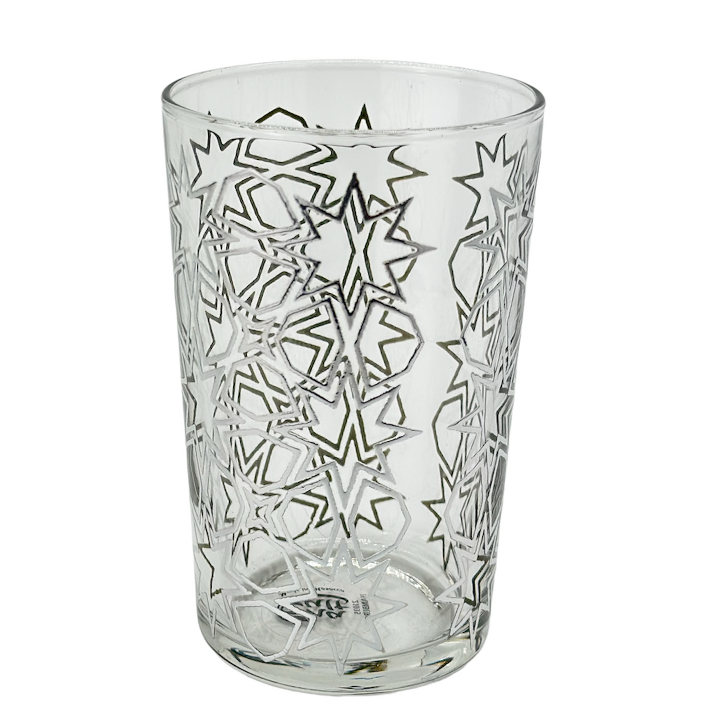 Teeglas mit silbernen Sternen 0,15L