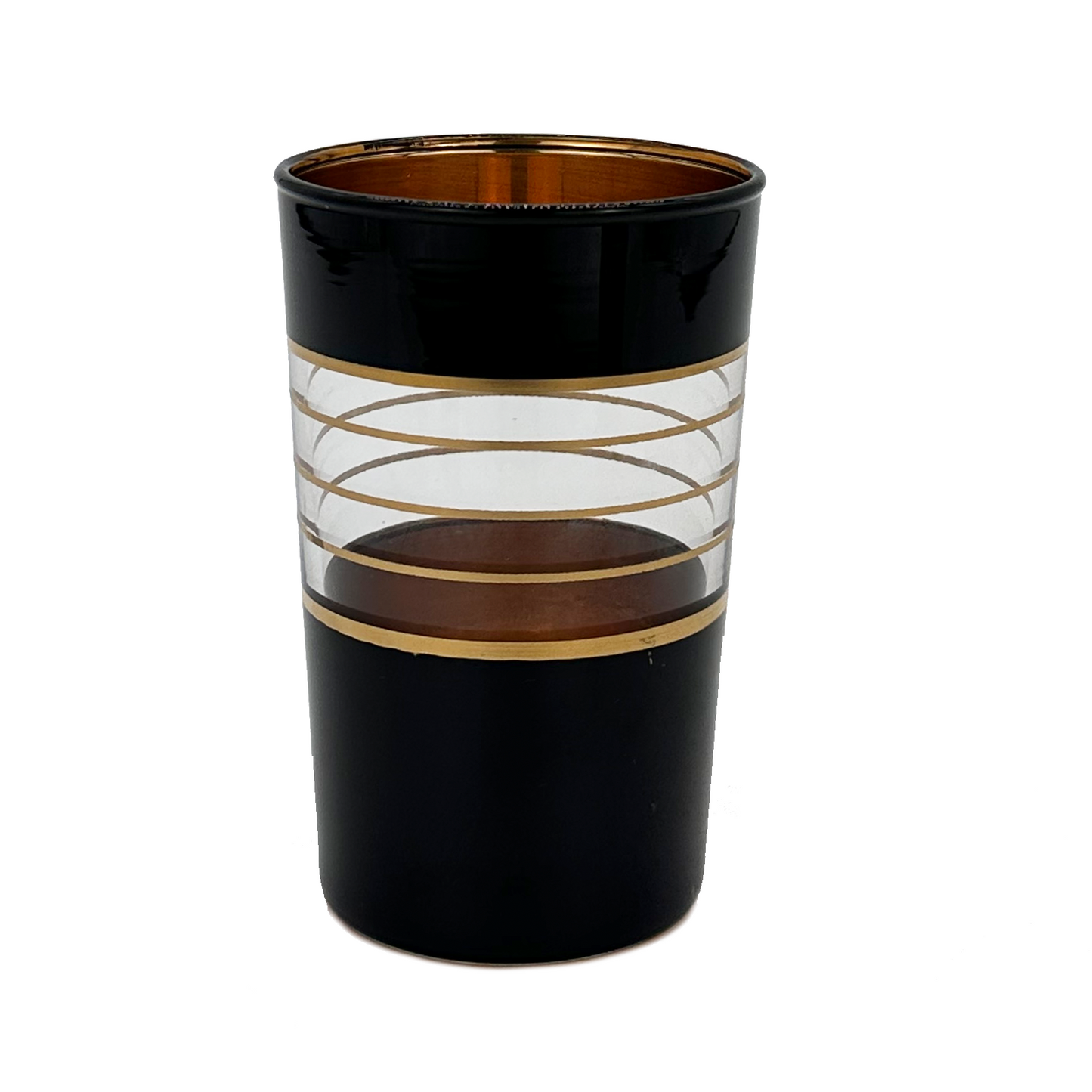 Teeglas Schwarz-Gold 0,15L