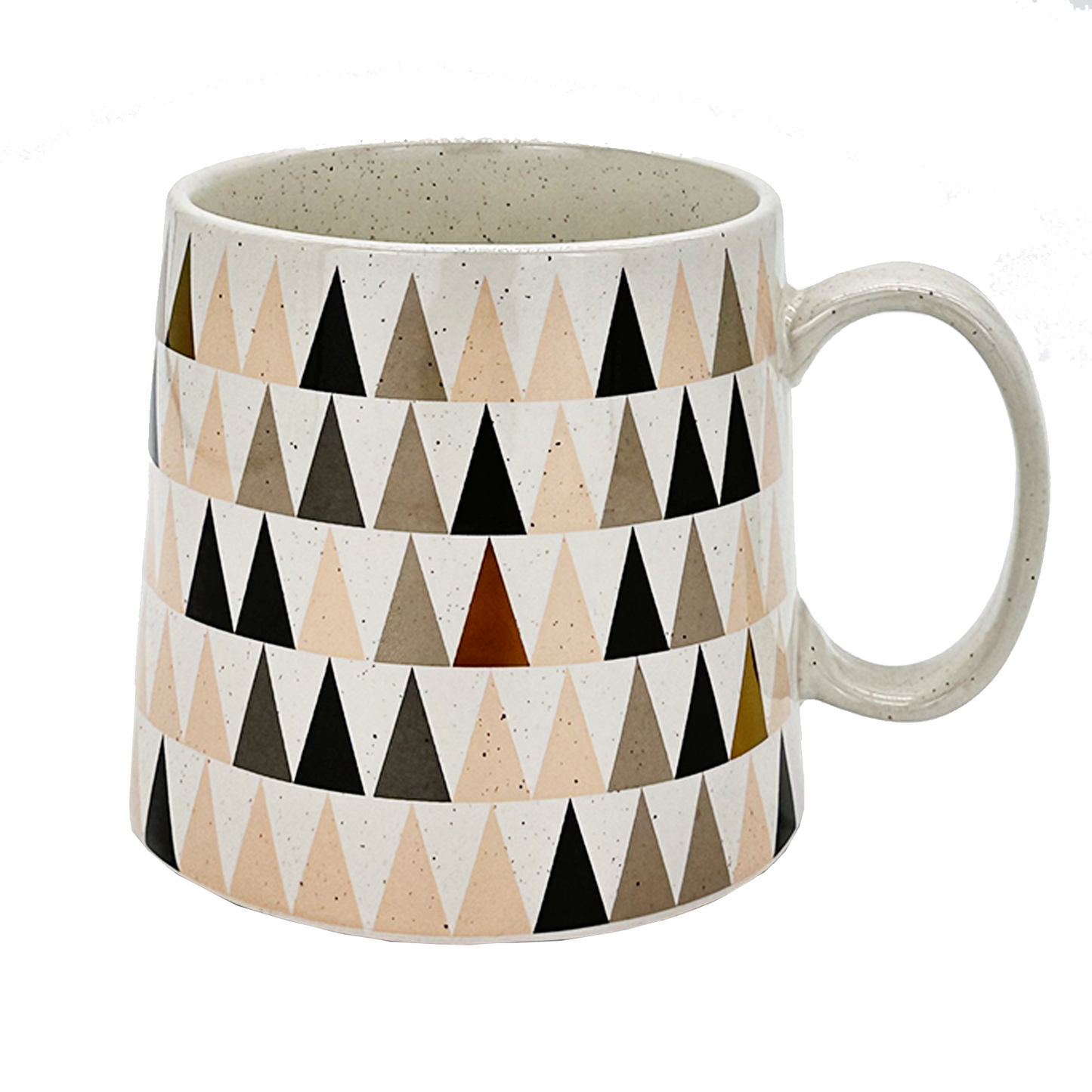Tee Tasse Beige mit kleinen Dreieck und Goldauflage 0,45L