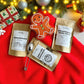 Tee Geschenkset Weihnachten – Santa’s süße Zimtschnecke, Weihnachtswunsch & Mandel-Kirsche – mit Dose & Teezange