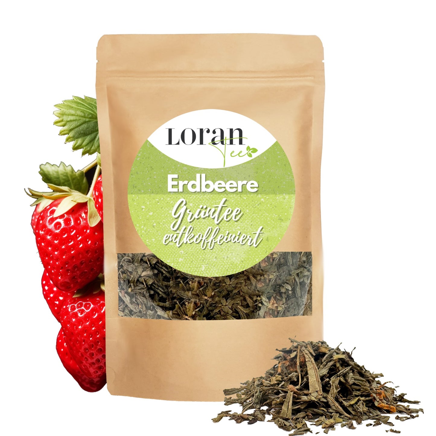 Grüntee Sencha Erdbeere entkoffeiniert