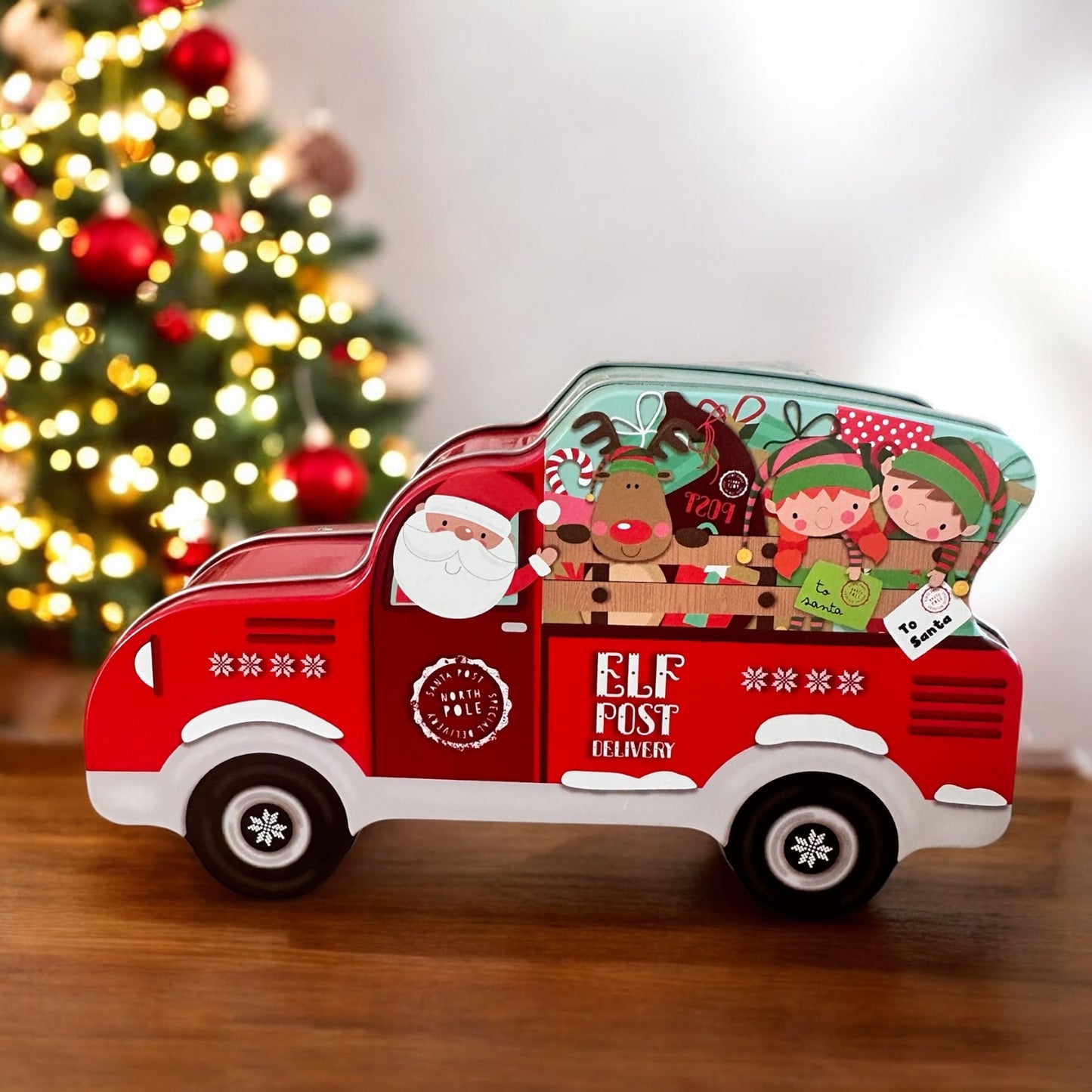 Geschenk Set, Weihnachtsmann Auto mit  2 Tassen