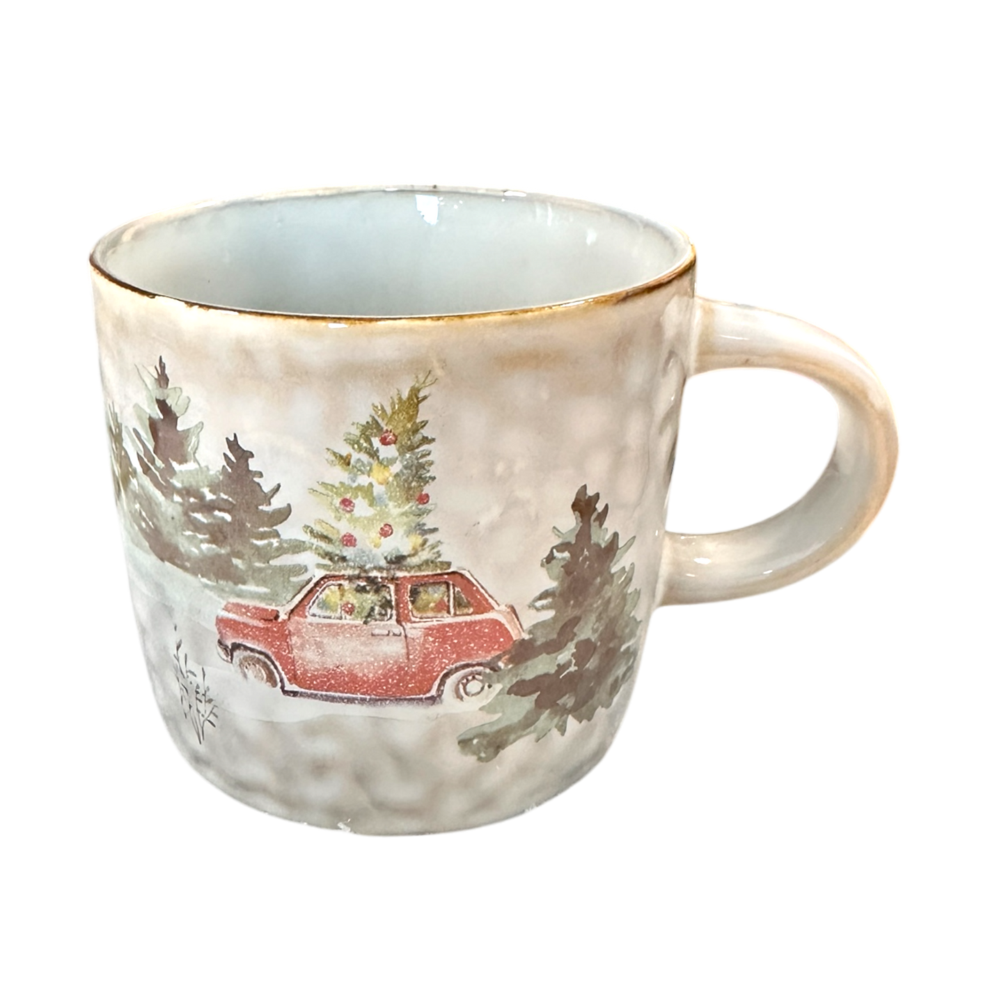 Tasse roter Oldtimer, 0,3l, Geschenk, Weihnachtstasse