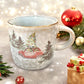 Tasse roter Oldtimer, 0,3l, Geschenk, Weihnachtstasse