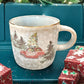 Tasse roter Oldtimer, 0,3l, Geschenk, Weihnachtstasse