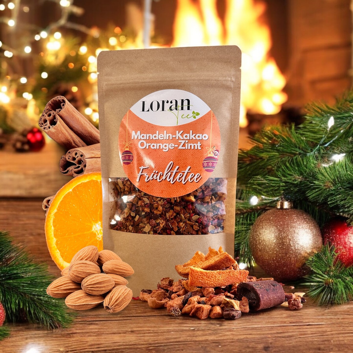 Früchtetee Mandeln-Kakao-Orange-Zimt