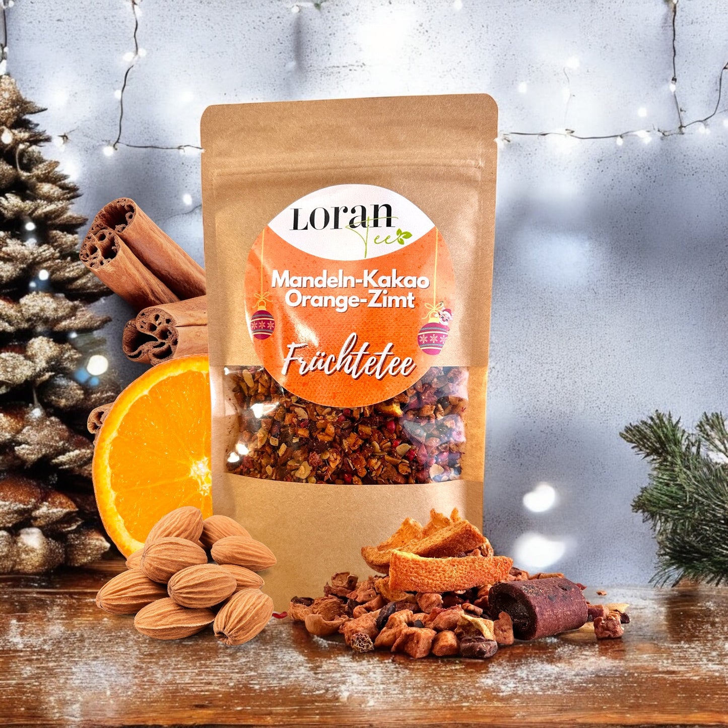 Früchtetee Mandeln-Kakao-Orange-Zimt