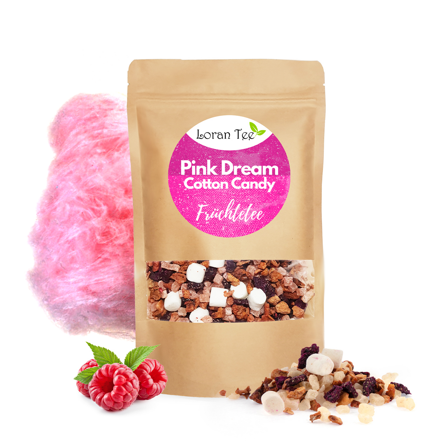 marshmallow tee Früchtetee Pink Dream Zuckerwatte-Himbeere 