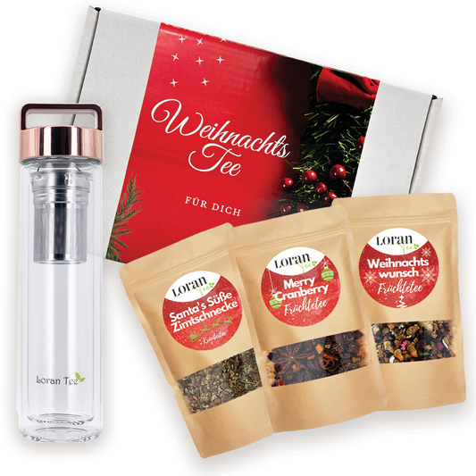 Weihnachtstee Set "Für Dich" mit Teeflasche